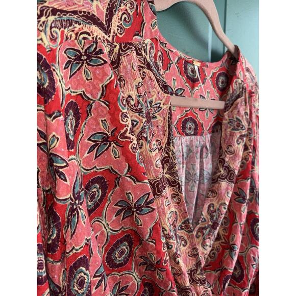 Free People Small Falling for You Floral Print Peplum Top Excellent Condition - Picture 4 of 9